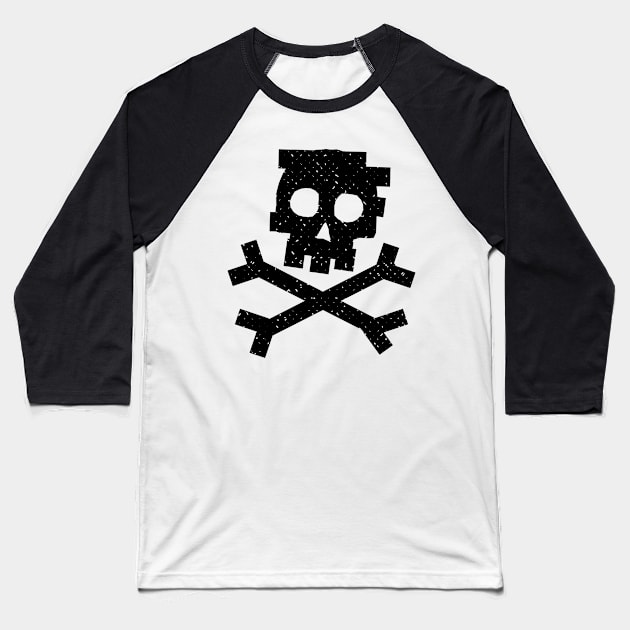 Punk Skull Design Baseball T-Shirt by lkn